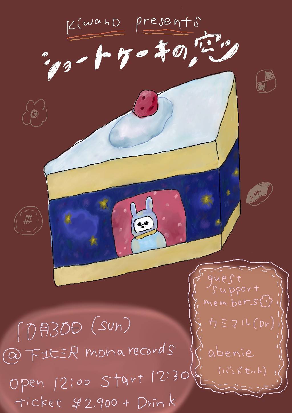 Kiwano Presents ショートケーキの窓 Mona Records 下北沢のライヴスペース 音楽レーベル
